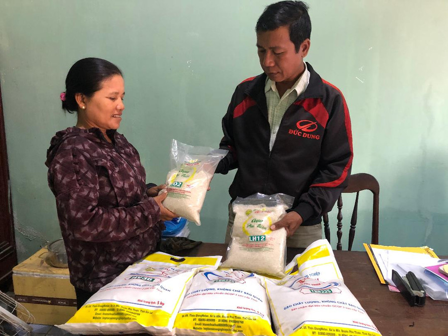 Sản phẩm “Gạo Phú Thiện-Gia Lai” hiện được bảo hộ trên toàn quốc. Ảnh: Anh Huy