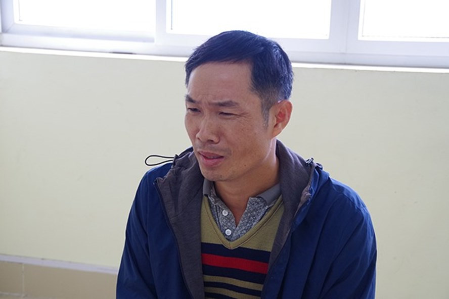  Đối tượng Cấn Văn Nam dùng giấy tờ giả thi thuê tiếng Anh B1 tại ĐH Thái Nguyên. Ảnh: Công an Thái Nguyên