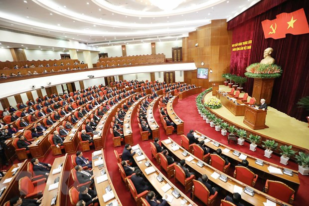 Toàn cảnh phiên bế mạc Hội nghị lần thứ 14 Ban Chấp hành Trung ương Đảng Cộng sản Việt Nam khóa XII. (Ảnh: Phương Hoa/TTXVN) Toàn cảnh phiên bế mạc Hội nghị lần thứ 14 Ban Chấp hành Trung ương Đảng Cộng sản Việt Nam khóa XII. (Ảnh: Phương Hoa/TTXVN)