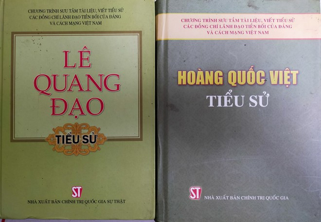 Bìa sách Lê Quang Đạo tiểu sử, Hoàng Quốc Việt tiểu sử ẢNH: K.M.S