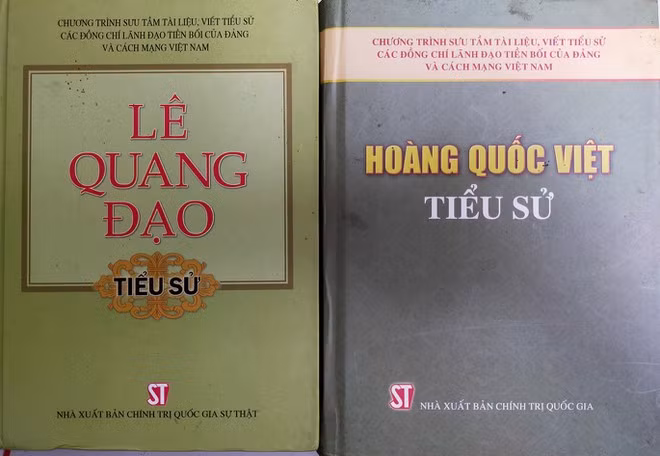 Bìa sách Lê Quang Đạo tiểu sử, Hoàng Quốc Việt tiểu sử ẢNH: K.M.S