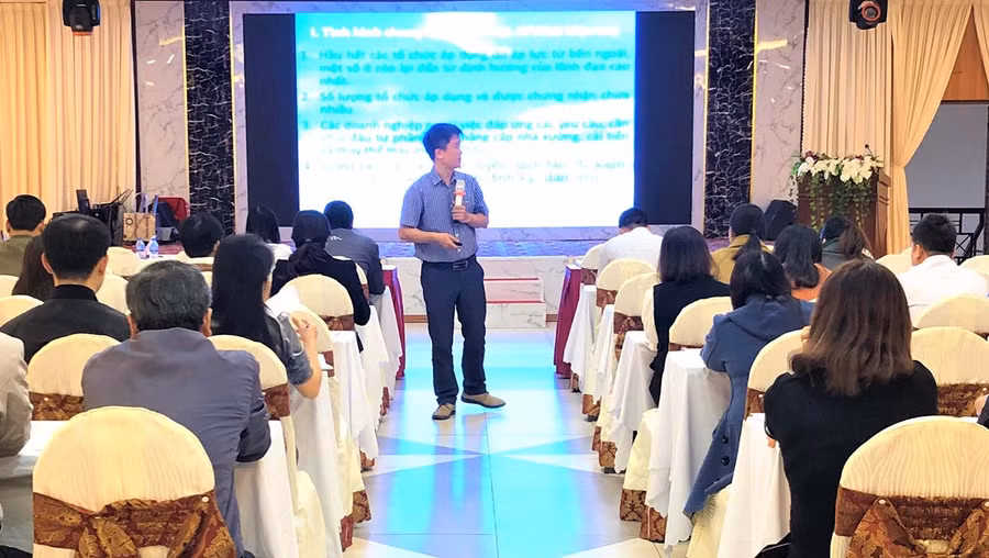  Quang cảnh lớp tập huấn. Ảnh: Đinh Yến