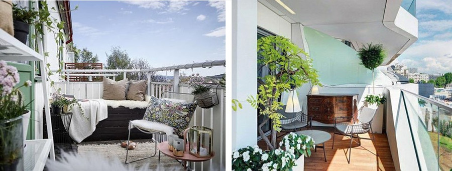 Bày biện quá nhiều vật dụng tại ban công sẽ khiến cho không gian trở nên lộn xộn và rối mắt. Đồ họa: Kim Nhung