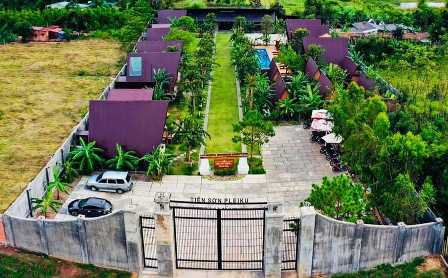 Quang cảnh khu homestay Tiên Sơn Pleiku tại thôn 3, xã Tân Sơn. Ảnh: Minh Nguyễn