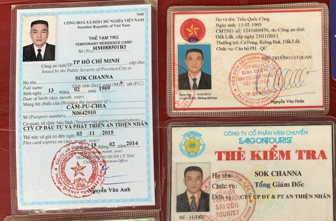 Một số giấy tờ do Công xuất trình nghi là giả  Một số giấy tờ do Công xuất trình nghi là giả