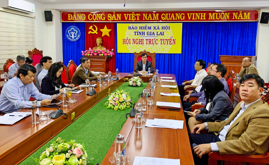 Khoảng 90,85% dân số Việt Nam tham gia bảo hiểm y tế ảnh 1 Quang cảnh Hội nghị trực tuyến tại điểm cầu Gia Lai. Ảnh: Như Nguyện