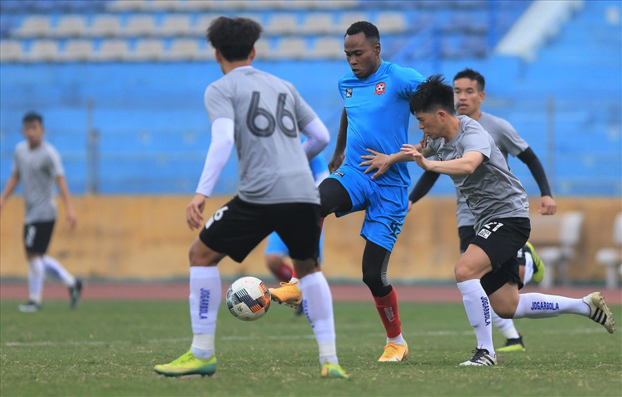 Câu lạc bộ Hải Phòng vượt trội hơn nhờ bộ đôi Fangan, Lynch. Ảnh: Đông Đông