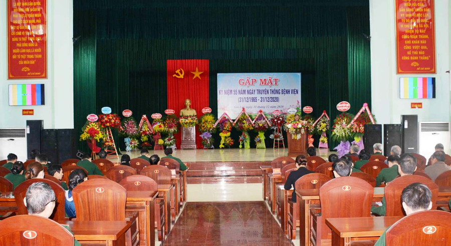 Quang cảnh buổi gặp mặt. Ảnh: Vĩnh Hoàng Quang cảnh buổi gặp mặt tại Bệnh viện 211. Ảnh: Vĩnh Hoàng