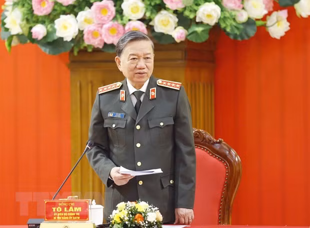 Đại tướng Tô Lâm, Ủy viên Bộ Chính trị, Bí thư Đảng ủy Công an Trung ương, Bộ trưởng Bộ Công an. (Ảnh: Doãn Tấn/TTXVN)