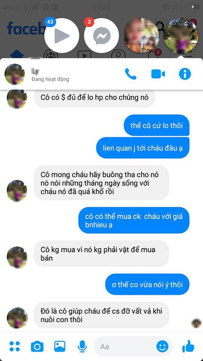 Tin nhắn mẹ tiểu tam thương lượng với người vợ chính thức ẢNH CHỤP TỪ MỘT DIỄN ĐÀN TRÊN FACEBOOK