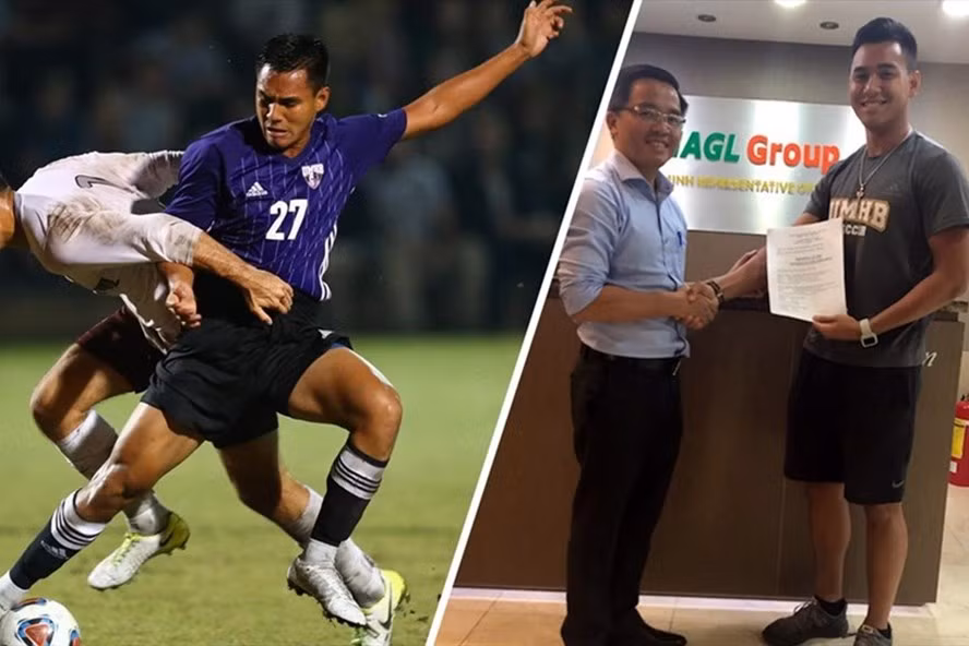 Steven Đặng từng để lại ấn tượng khi thi đấu tại giải sinh viên của Mỹ, trước khi cập bến HAGL. Ảnh: UMHB.