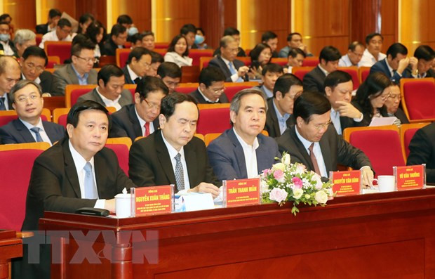 Đại biểu các bộ, ngành trung ương và các địa phương về dự hội nghị. (Ảnh: Văn Đức/TTXVN)