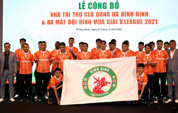 CLB Topenland Bình Định đặt mục tiêu vào top 3 V-League 2021