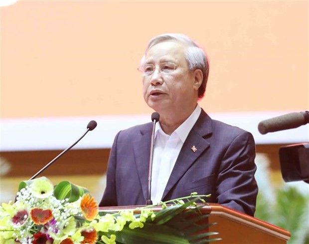 Thường trực Ban Bí thư Trần Quốc Vượng phát biểu. (Ảnh: Phương Hoa/TTXVN) Thường trực Ban Bí thư Trần Quốc Vượng phát biểu. (Ảnh: Phương Hoa/TTXVN)