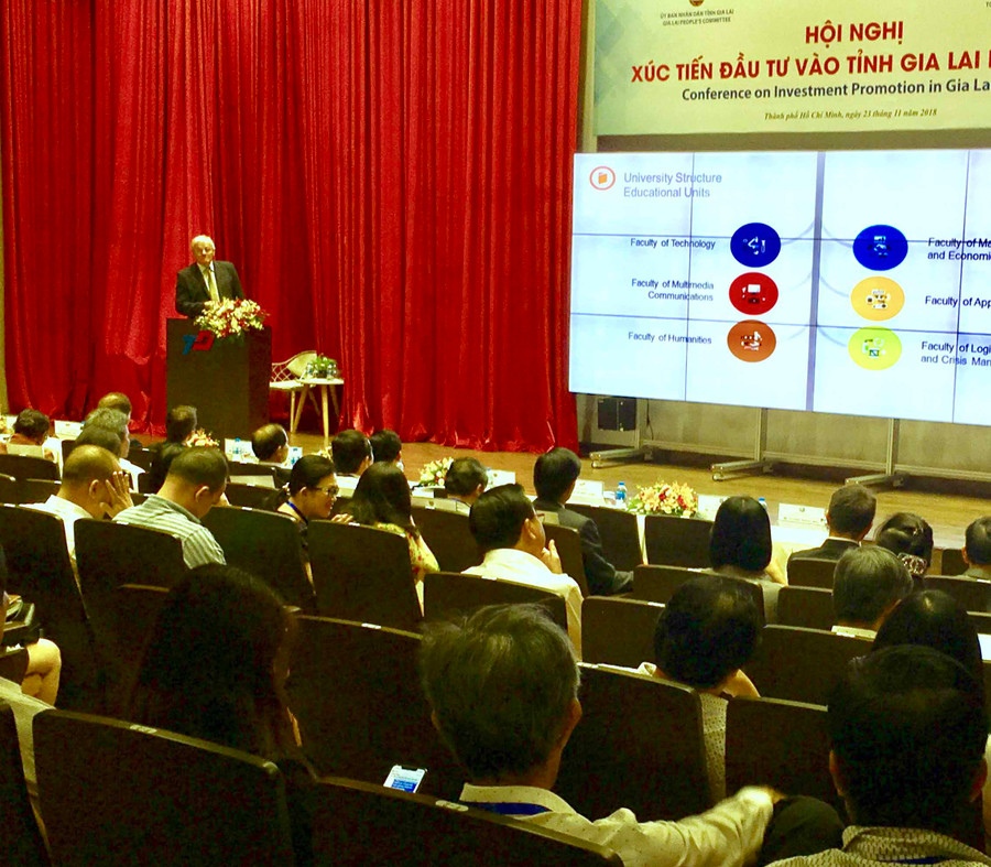 Hội nghị Xúc tiến đầu tư vào Gia Lai tổ chức tại TP. Hồ Chí Minh. Ảnh: Hà Duy