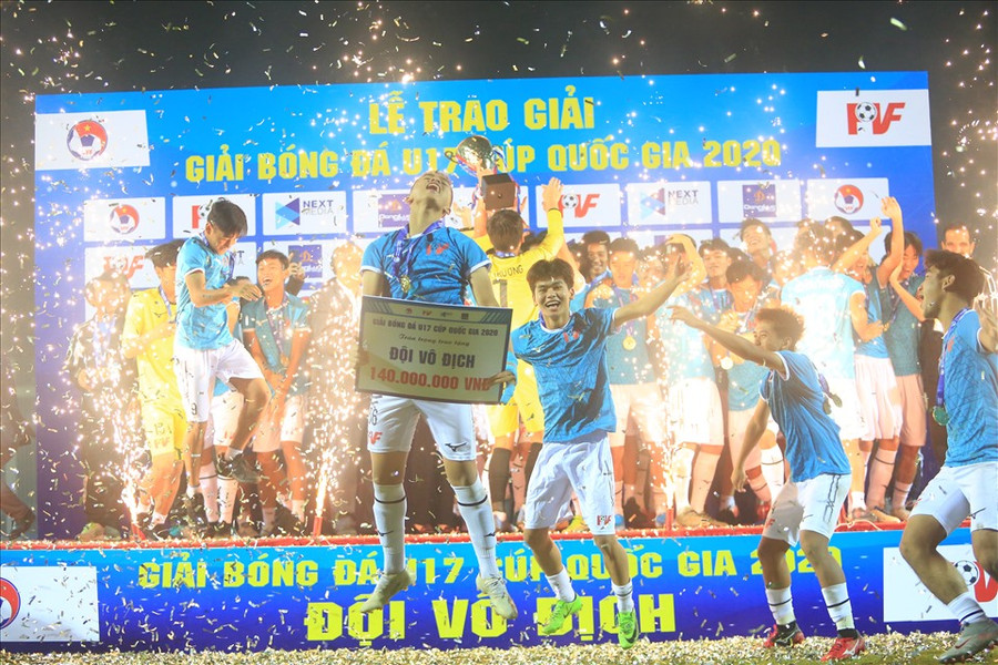 U17 PVF ăn mừng chức vô địch u17 Cúp Quốc gia 2020. Ảnh: VFF U17 PVF ăn mừng chức vô địch u17 Cúp Quốc gia 2020. Ảnh: VFF