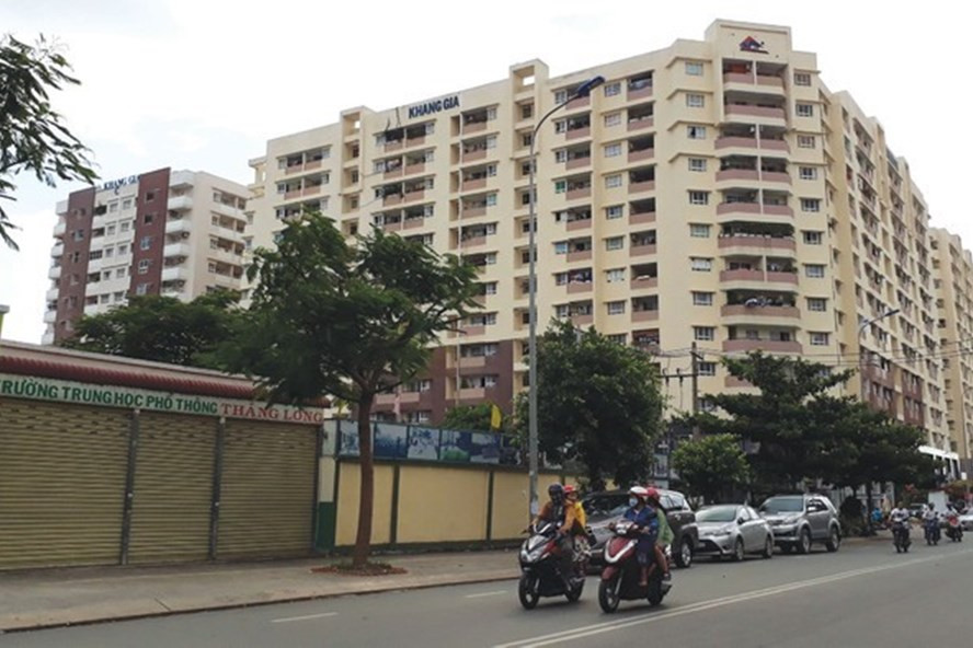 Một dự án chung cư của Công ty phát triển địa ốc Khang Gia tại Gò Vấp (TPHCM). Ảnh: Quang Duy