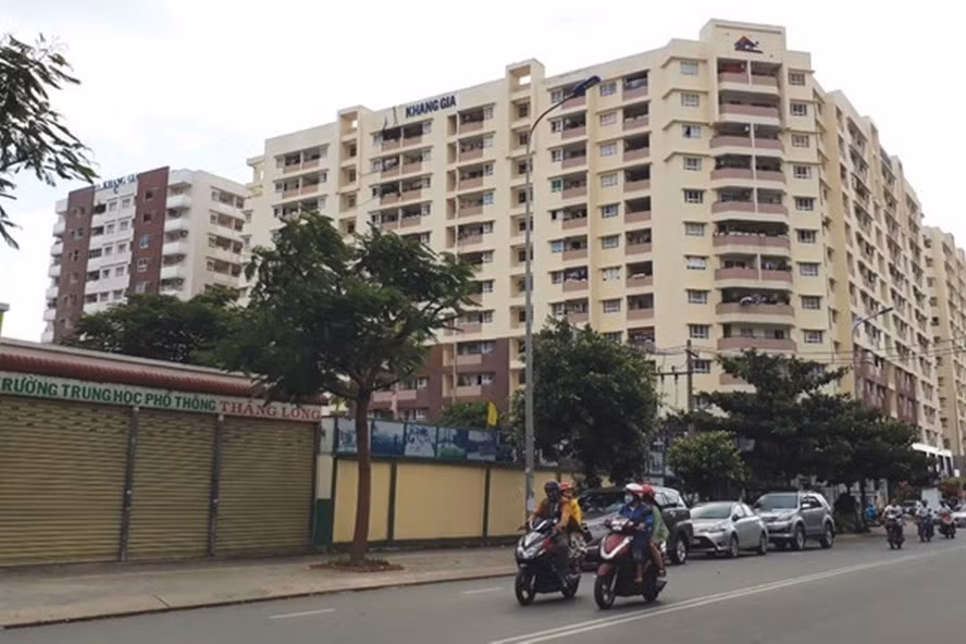 Một dự án chung cư của Công ty phát triển địa ốc Khang Gia tại Gò Vấp (TPHCM). Ảnh: Quang Duy