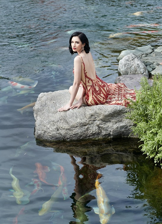 Sau cuộc thi Hoa hậu Việt Nam 2020, Cẩm Đan gia nhập showbiz Việt với vai trò người mẫu. Cô vừa tung bộ ảnh diện các thiết kế váy dạ hội ấn tượng.