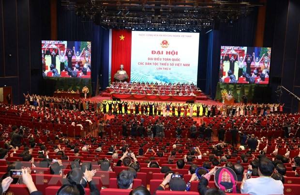 Đoàn thanh niên các dân tộc chào mừng Đại hội đại biểu toàn quốc các dân tộc thiểu số Việt Nam lần thứ II. (Ảnh: Văn Điệp/TTXVN) Đoàn thanh niên các dân tộc chào mừng Đại hội đại biểu toàn quốc các dân tộc thiểu số Việt Nam lần thứ II. (Ảnh: Văn Điệp/TTXVN)