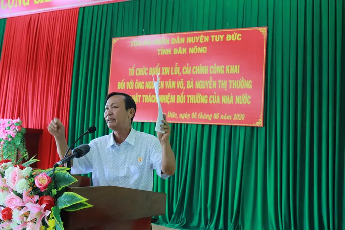 Ông Nguyễn Văn Võ tại buổi xin lỗi công khai