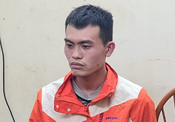 Lê Anh Chiến tại cơ quan công an - Ảnh: CTV