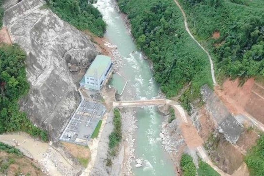  Thuỷ điện Rào Trăng 3 - nơi vừa xảy ra sự cố sạt lở do ảnh hưởng của mưa lũ. Ảnh: TTXVN
