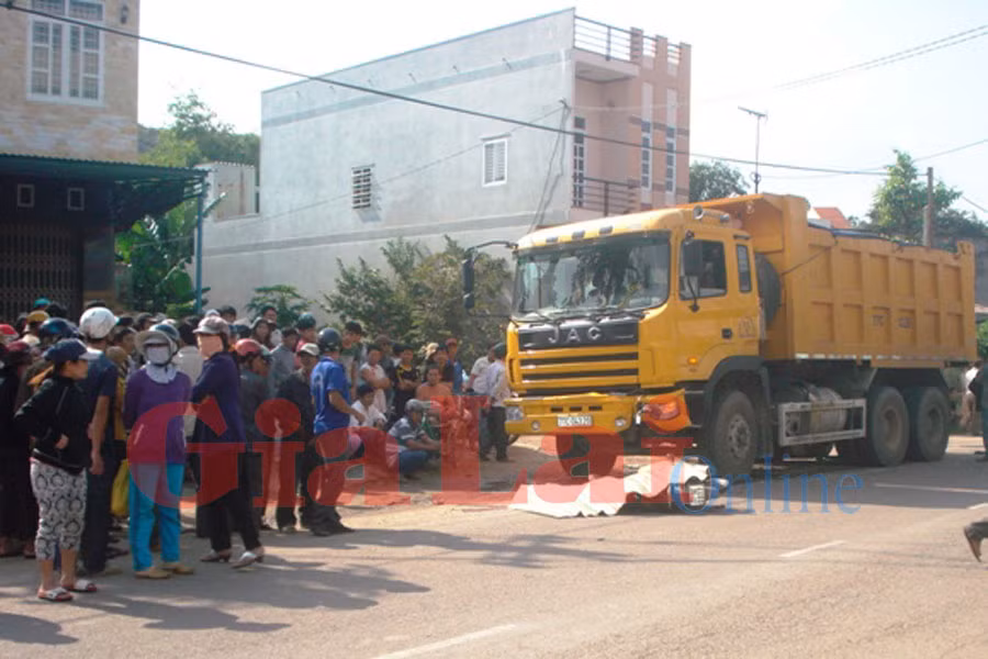 Hiện trường vụ tai nạn. Ảnh: Quang Trung