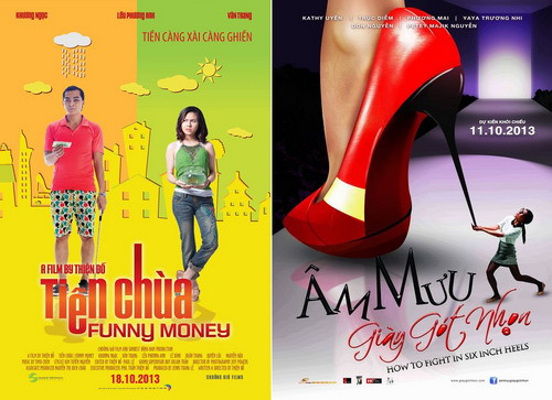 "Tiền chùa" đụng "Âm mưu giày gót nhọn" vào tháng 10. Phần thắng thuộc về bộ phim của Kathy Uyên. "Tiền chùa" đụng "Âm mưu giày gót nhọn" vào tháng 10. Phần thắng thuộc về bộ phim của Kathy Uyên.
