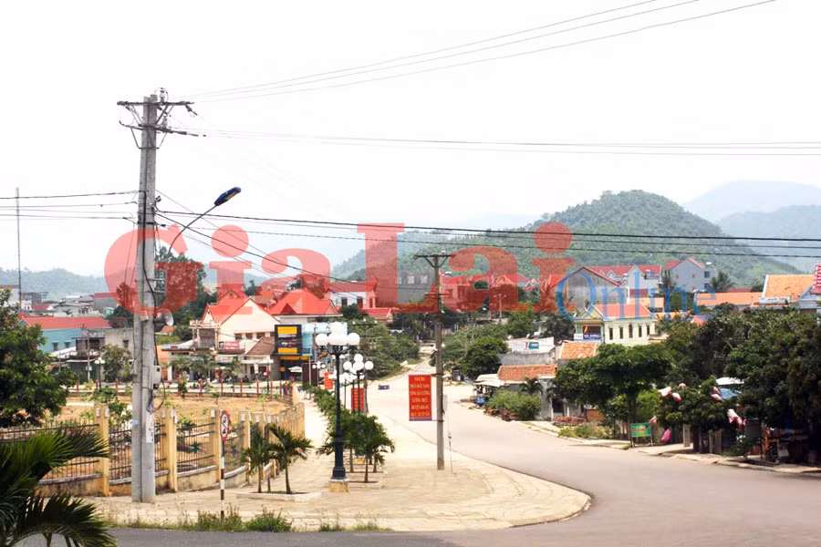 Một góc thị trấn Kbang. Ảnh: K.N.B