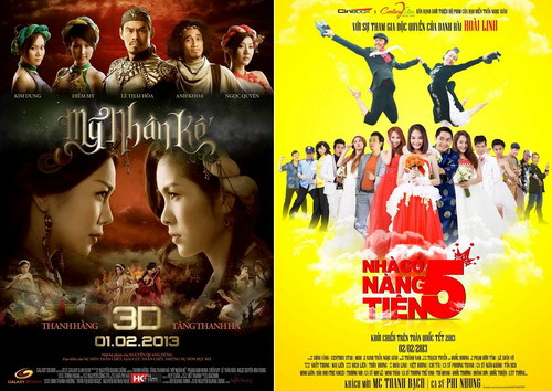 "Mỹ nhân kế" và "Nhà có 5 nàng tiên"-hai phim Việt ăn khách nhất năm qua. "Mỹ nhân kế" và "Nhà có 5 nàng tiên"-hai phim Việt ăn khách nhất năm qua.