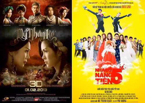 "Mỹ nhân kế" và "Nhà có 5 nàng tiên"-hai phim Việt ăn khách nhất năm qua.