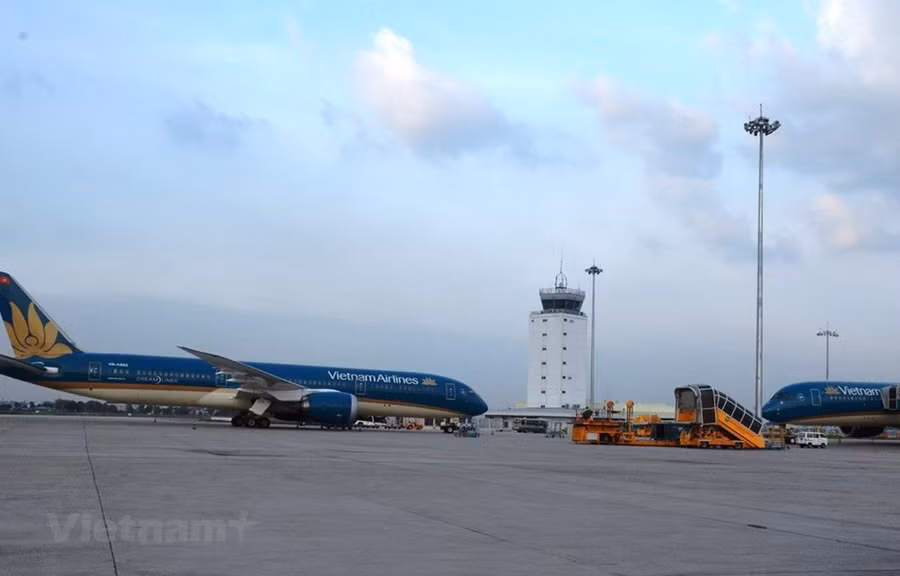 Máy bay của hãng hàng không Vietnam Airlines. (Ảnh: Việt Hùng/Vietnam+)