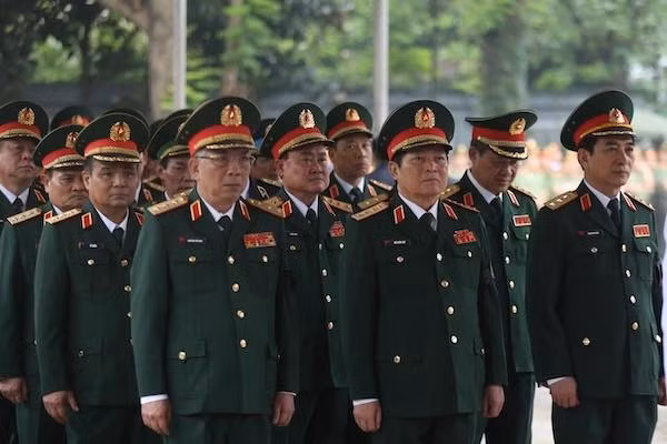  Đoàn Quân uỷ Trung ương, Bộ Quốc phòng tại lễ viếng. Ảnh: Gia Chính