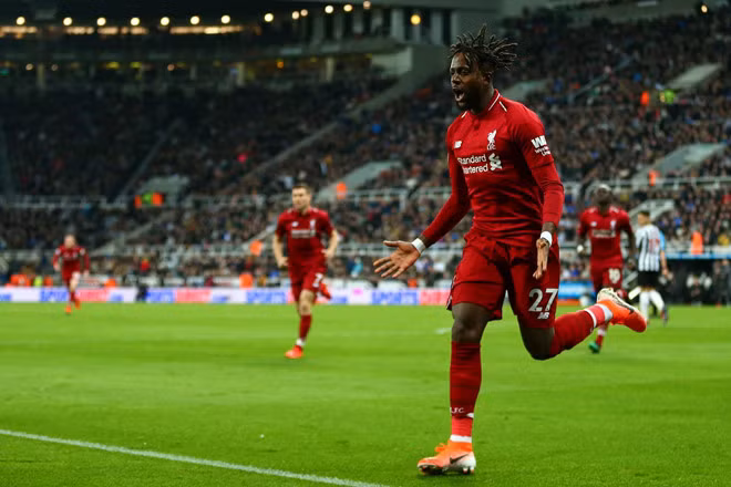  Divock Origi là người ghi bàn ấn định chiến thắng nghẹt thở cho Liverpool. Ảnh: Getty.