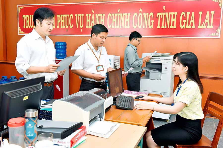  Công tác cải cách hành chính được tỉnh đặc biệt quan tâm để tạo thuận lợi cho người dân và doanh nghiệp. Ảnh: Đ.T
