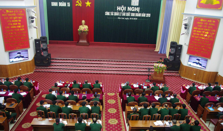 Quang cảnh hội nghị Binh đoàn 15. Ảnh: Hoàng Quý Quang cảnh hội nghị Binh đoàn 15. Ảnh: Hoàng Quý