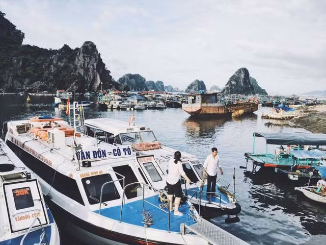  Nếu muốn tới Cái Rồng để kịp chuyến tàu sáng ra đảo thì bạn phải đến Bãi Cháy trước 17h hôm trước cho kịp chuyến xe buýt cuối cùng và nghỉ lại tại Cái Rồng.