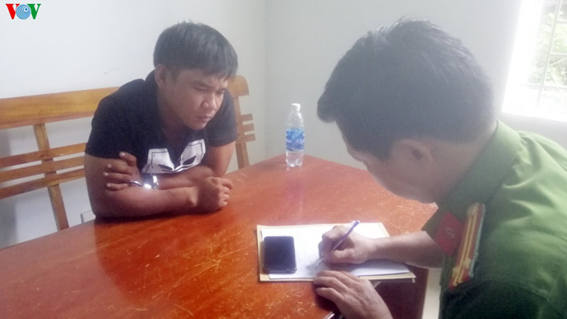  Đối tượng Sơn Em tại cơ quan điều tra.