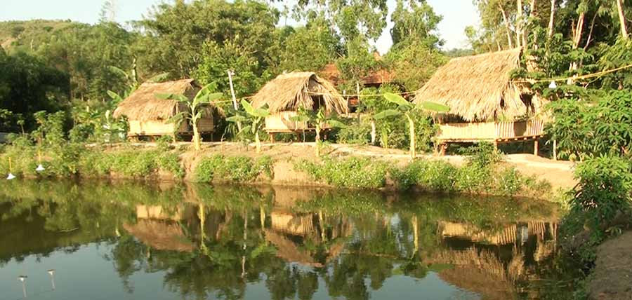  Một góc “Không gian văn hóa ẩm thực làng Chiêng”. Ảnh: H.D