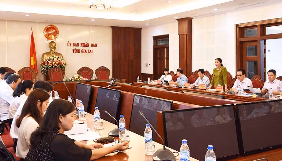  Quang cảnh buổi làm việc. Ảnh: N.T