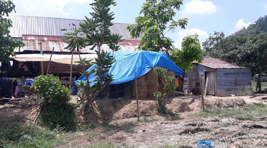 Hiện trường xảy ra vỵ việc. Ảnh: Mai Linh 