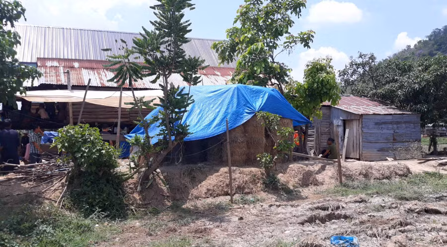 Hiện trường xảy ra vỵ việc. Ảnh: Mai Linh 