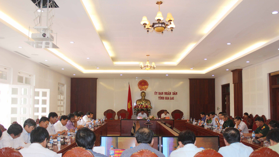 Quang cảnh Hội nghị tại đầu cầu Gia Lai. Ảnh: Nguyễn Diệp