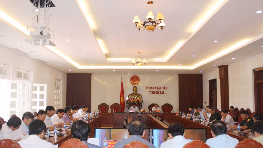 Quang cảnh Hội nghị tại đầu cầu Gia Lai. Ảnh: Nguyễn Diệp