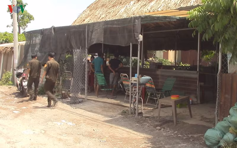  Hiện trường xảy ra vụ án.