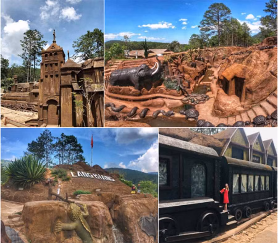 Ngoài ra, bạn cũng có cơ hội được chiêm ngưỡng phiên bản độc đáo thứ 2 của ga xe lửa, nhà thờ Con Gà, thung lũng Tình yêu, hồ Xuân Hương, chợ Đà Lạt, núi Langbiang và rất nhiều điểm du lịch nổi tiếng khác của Đà Lạt ở đây. Ảnh: Hoangwin.2709, Namtarn0.0, Maika_nguyen_, Giang.roy.