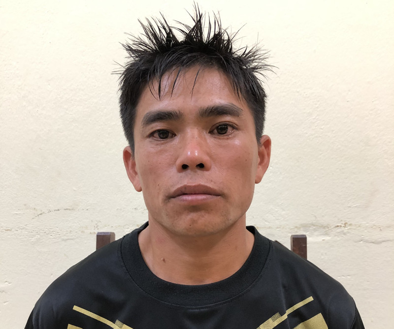 Đối tượng Lương Văn Chi tại cơ quan chức năng.