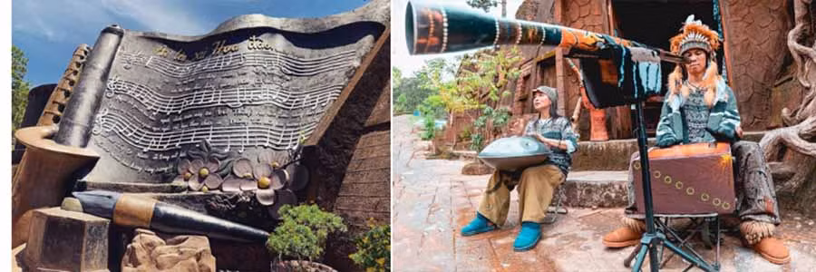 Không gian âm nhạc được tái hiện lại qua công trình bằng đất sét ấn tượng với bài hát nổi tiếng về Đà Lạt 