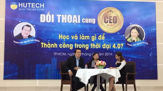 Từ trái qua: Doanh nhân Nguyễn Tuấn Quỳnh và doanh nhân Nguyễn Phi Vân